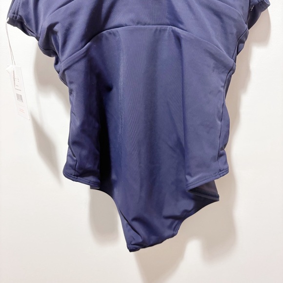 New Andie The Mykonos One Piece Swimsuit Navy Blue Size Small NWT Plunge Deep V - Picture 10 of 15